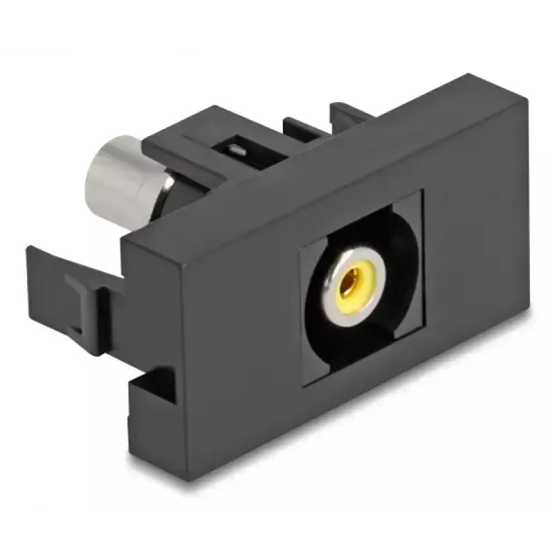 DeLOCK Easy 45 Toma de conexión RCA negra amarilla conector hembra conector hembra