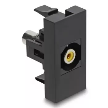 DeLOCK Easy 45 Toma de conexión RCA negra amarilla conector hembra conector hembra