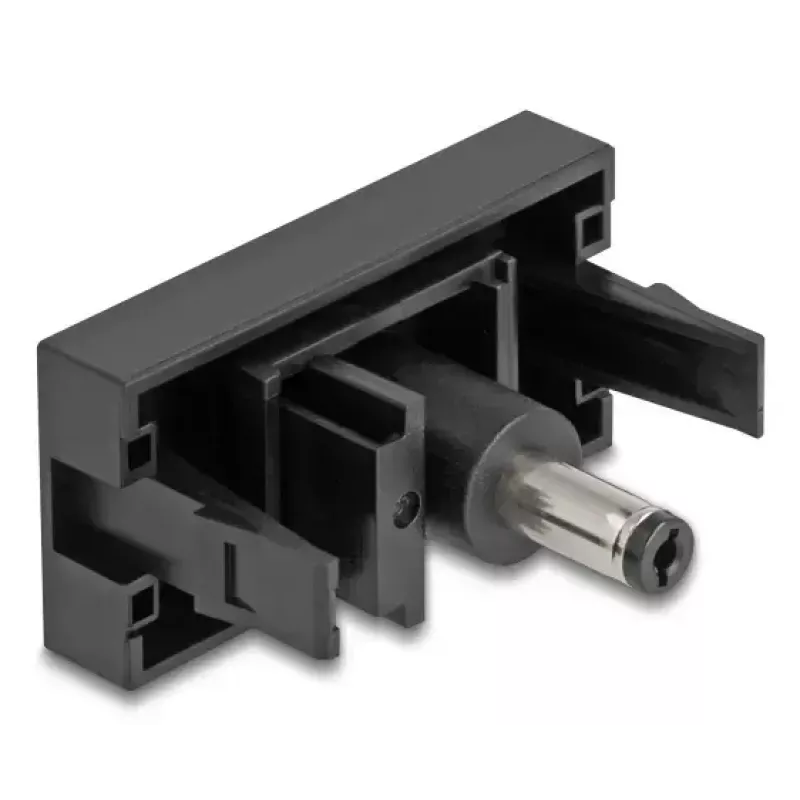 DeLOCK Easy 45 Toma de corriente DC negra conector hembra conector macho 45mm