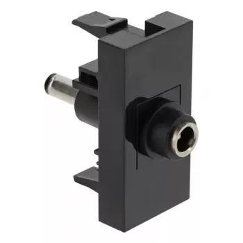 DeLOCK Easy 45 Toma de corriente DC negra conector hembra conector macho 45mm