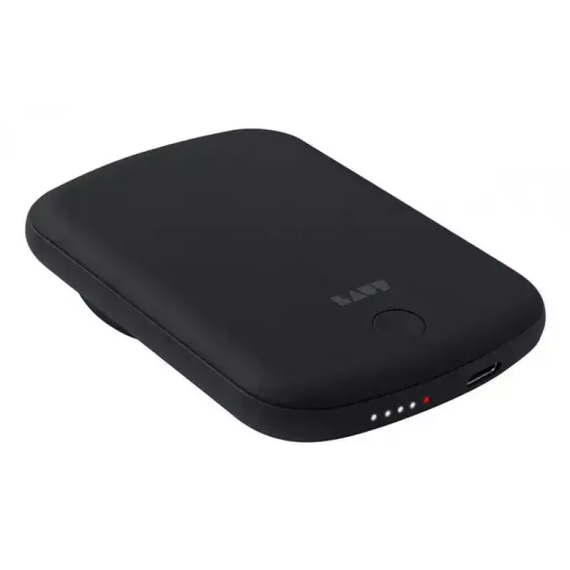 Batería externa LAUT PW02 5000 mAh carga inalámbrica negra