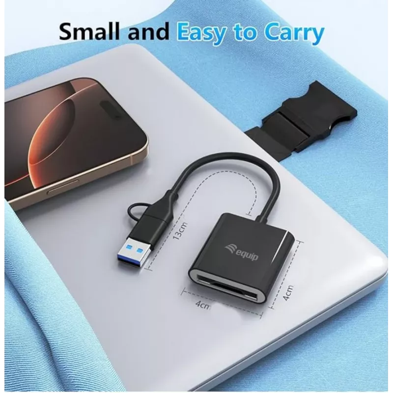 Lector de tarjetas Equip 245461 USB 3.2 Gen 2 Type-C negro CFexpress 2.0