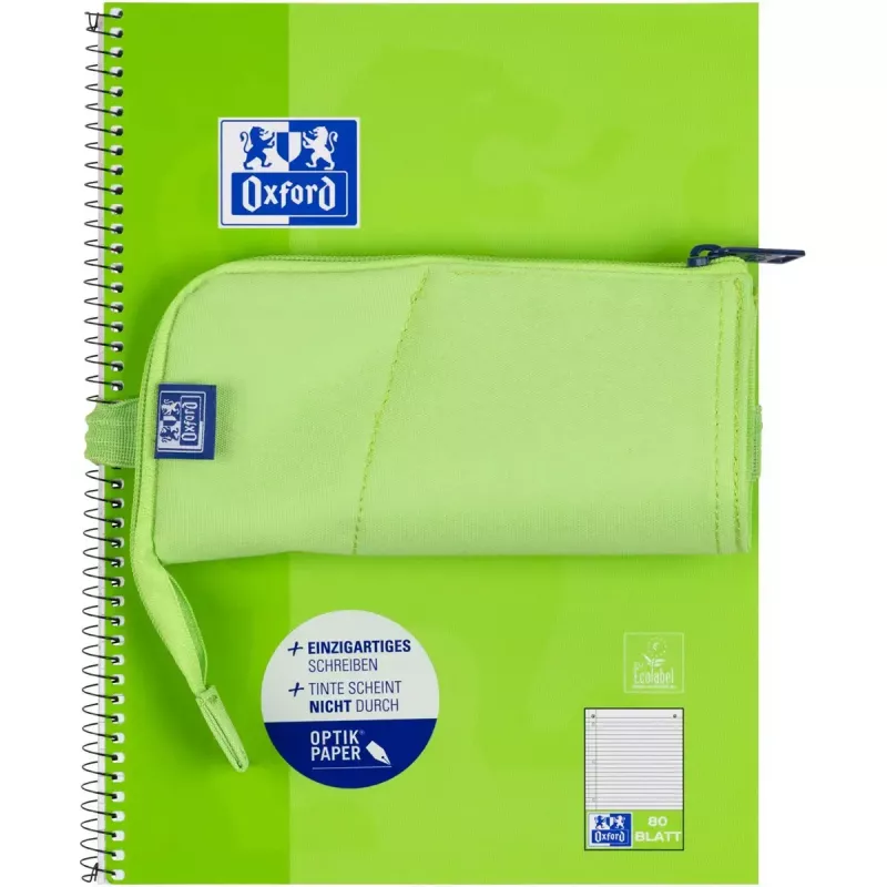 Estuche blando Oxford 400183591 verde 220x70x90 mm
