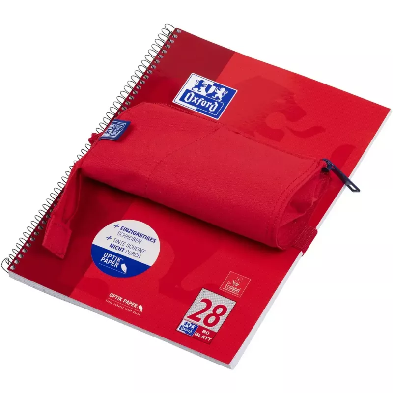Estuche blando Oxford 400183527 rojo 220x70x90 mm