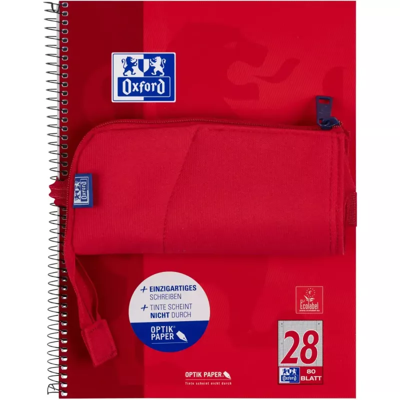 Estuche blando Oxford 400183527 rojo 220x70x90 mm