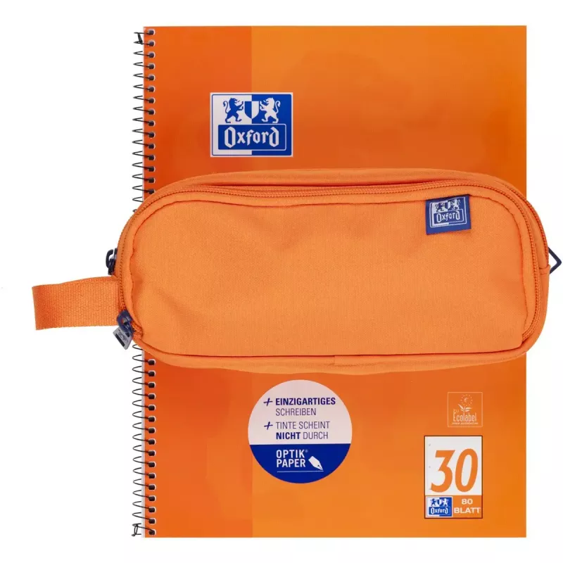 Estuche blando Oxford 400183506 naranja 220x70x90 mm