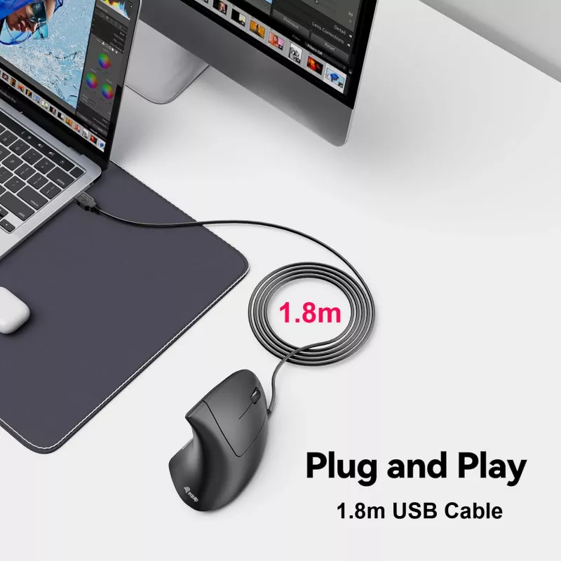 Equip 245118 ratón universal diestro USB Type-A óptico 3200 DPI