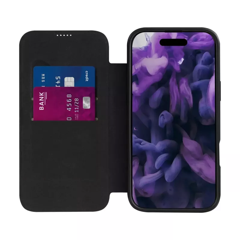 Funda tipo libro LAUT MAGFOLIO para iPhone 17 16 cm negra