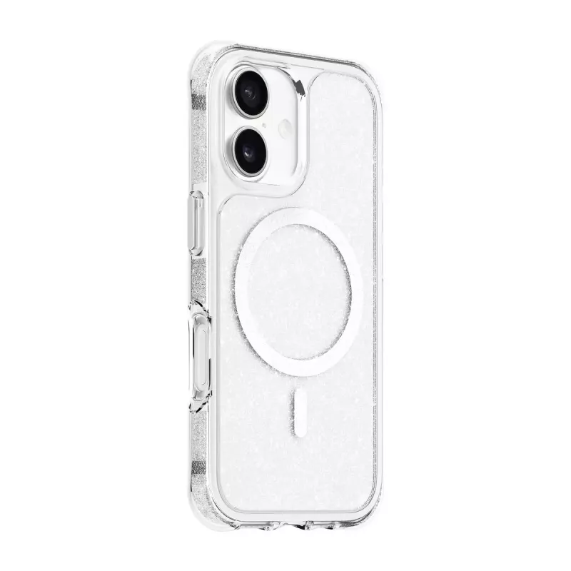 Funda LAUT AERO SPARKLE iPhone 17 16 cm plateada transparente