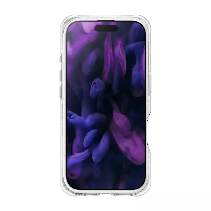 Funda LAUT AERO SPARKLE iPhone 17 16 cm plateada transparente