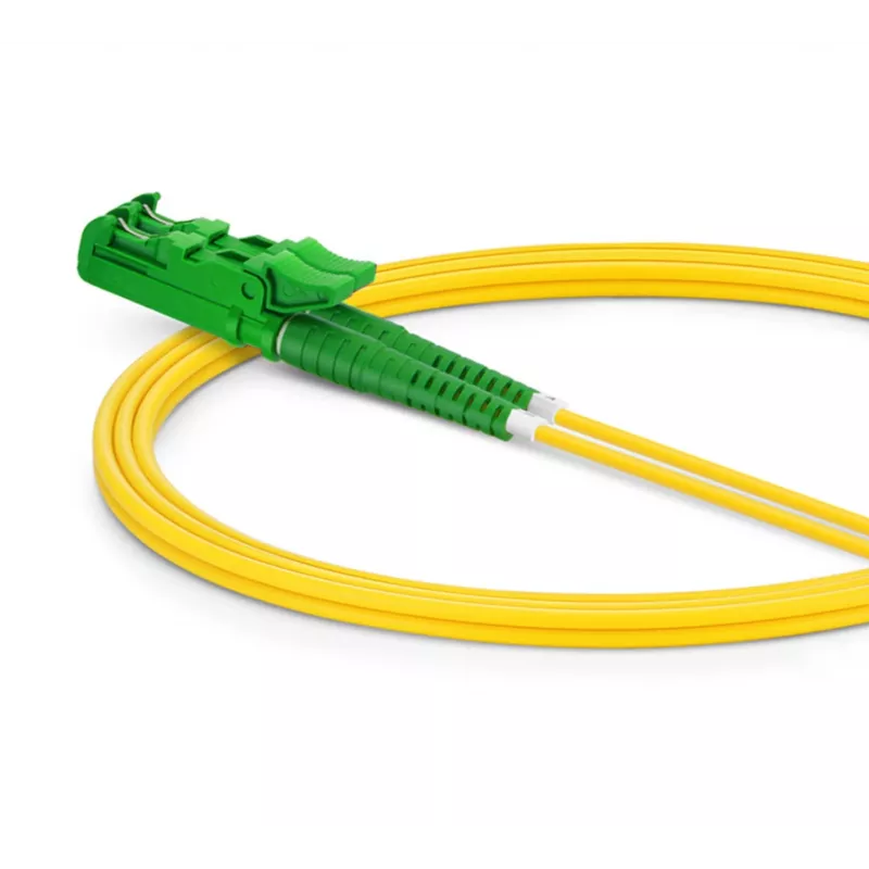 Latiguillo de fibra óptica EQUIP E2000/APC a LC/APC 20 m SM dúplex OS2 amarillo