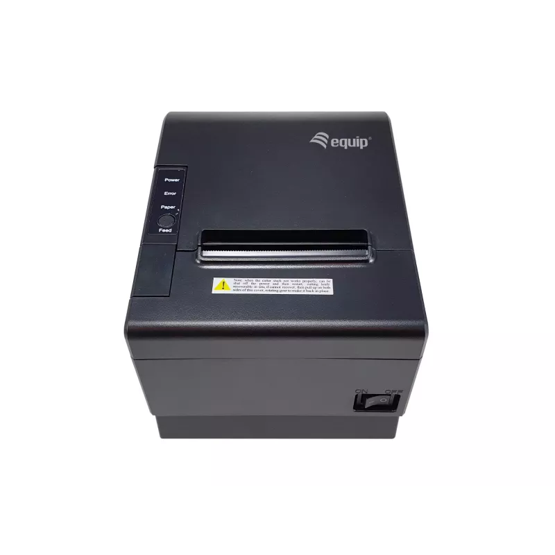 Impresora térmica de recibos EQUIP 58/80 mm con cortador automático, USB/Ethernet/Serie, cajón portamonedas, 203x203 DPI