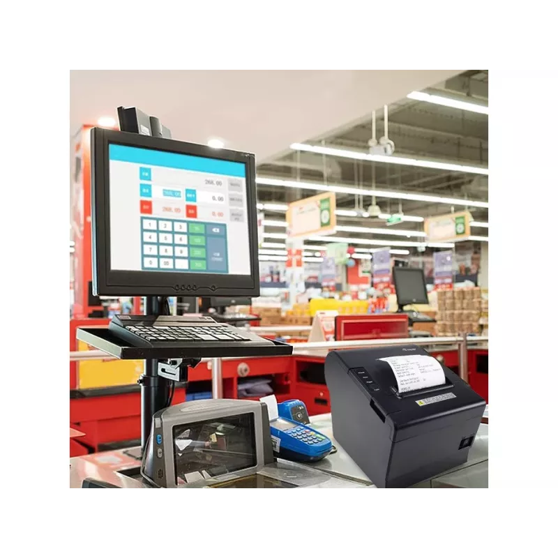 Impresora térmica de recibos EQUIP 58/80 mm con cortador automático, USB/Ethernet/Serie, cajón portamonedas, 203x203 DPI