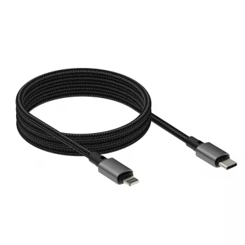 Cable VISION Lightning a USB-C TC 1MLTGMAG/BL — 1 m, 27 W, 5 A, negro