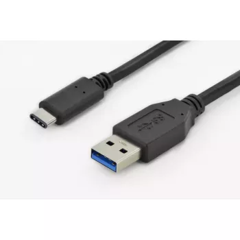 Cable USB Digitus DK-300136-010-S USB 2.0 1 m USB C USB A Negro