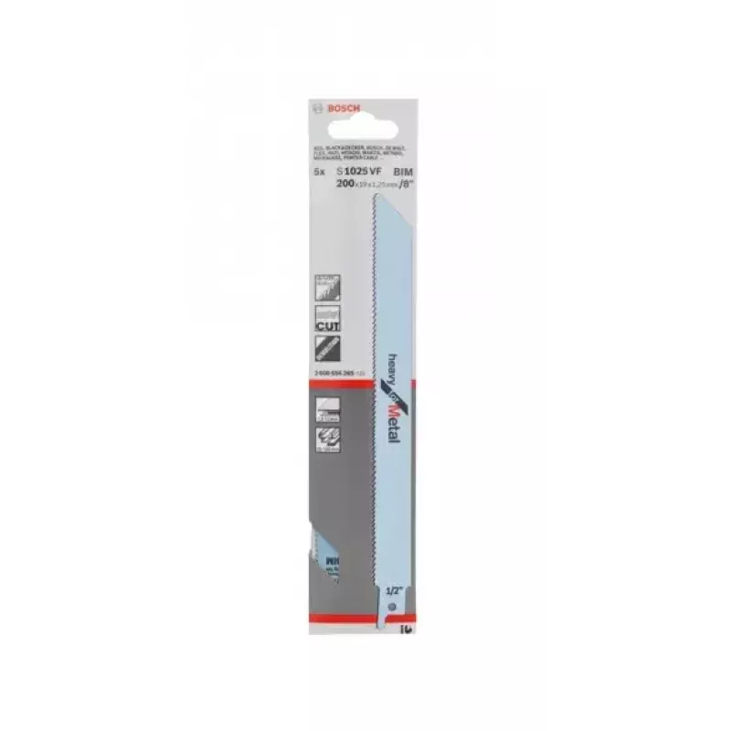 Bosch 2 608 656 265 Hoja de sierra de calar/curvas/sable Hoja de sierra sable bimetal 5 uds.