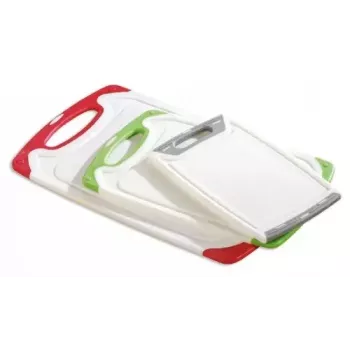 Tabla de cortar Esmeyer STAR rectangular plástico verde gris rojo blanco