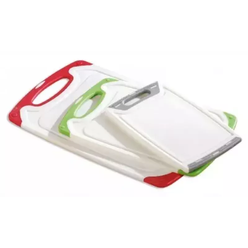 Tabla de cortar Esmeyer STAR rectangular plástico verde gris rojo blanco