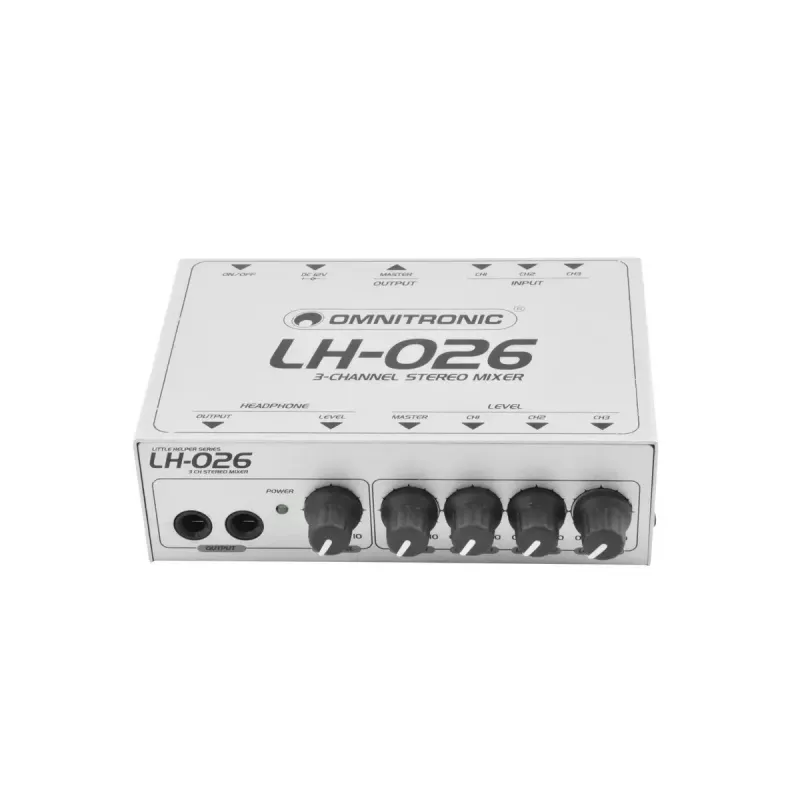 Mezclador de audio Omnitronic 10355026 3 canales 20 - 20000 Hz blanco