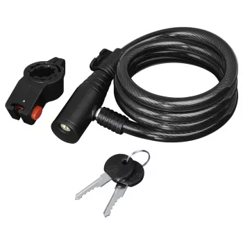 Hama 00178110 candado de bicicleta negro 1200 mm candado de cable