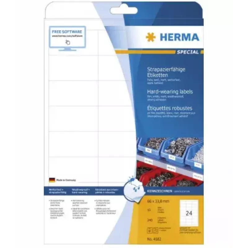 Etiqueta de impresora autoadhesiva HERMA 4582