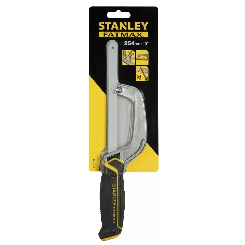 Sierra de arco Stanley 0-15-211 25 cm Negro Amarillo Mango de plástico