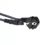 ACT cable de alimentación conector macho CEE 7/7 (acodado) - C5 negro 3 m