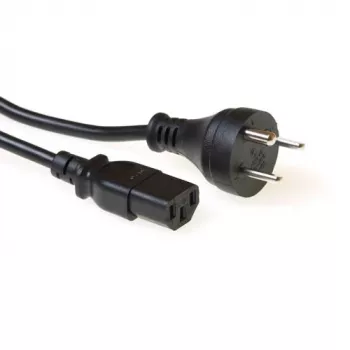 Cable de alimentación ACT Powercord conector danés - C13 negro 2,5 m