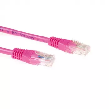 ACT Rosa cable de red U/UTP CAT6A de 5 m con conectores RJ45