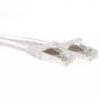 ACT blanco 1,5 metros cable de red SFTP CAT6A sin lengüeta con conectores RJ45