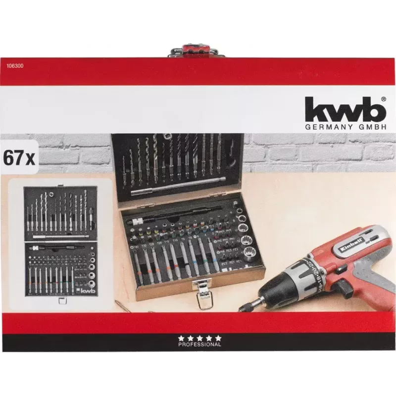 kwb 106300 Juego de puntas, 67 uds.