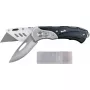 Cuchillo multiusos KWB 016910 cuchillo de hoja retráctil negro Drop-Point