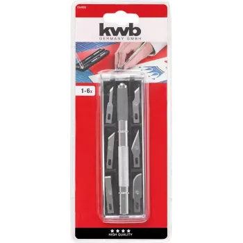 Cuchillo multiusos KWB 014920 cuchillo de cuchillas tipo cúter ancho de hoja 5 mm