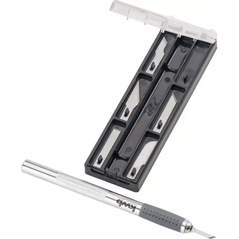 Cuchillo multiusos KWB 014920 cuchillo de cuchillas tipo cúter ancho de hoja 5 mm