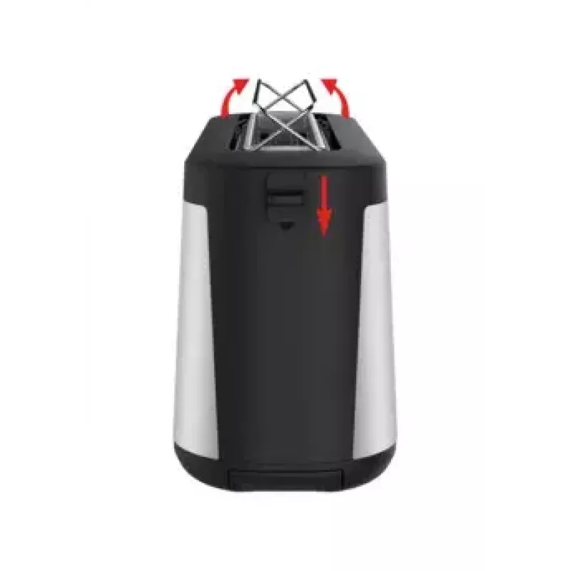 Tostadora Tefal TL4308 2 rebanadas 1000 W negra acero inoxidable