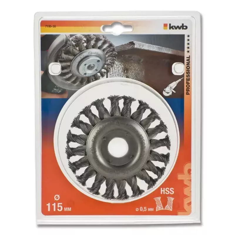 Cepillo de disco de alambre KWB 719530 11,5 cm