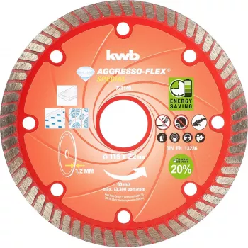kwb 721140 Disco de corte para piedra, 115 mm