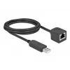 Cable de conexión serie DeLOCK 64165 USB 2.0 Type-A a RS-232 RJ45 2 m negro