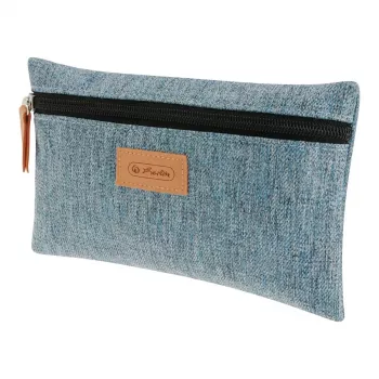 Estuche blando Herlitz GREENline poliéster gris 210x15x123 mm