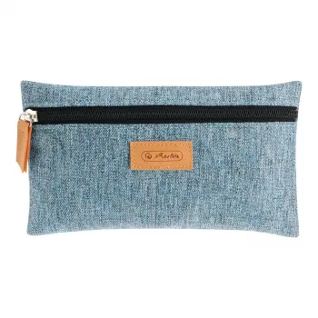 Estuche blando Herlitz GREENline poliéster gris 210x15x123 mm