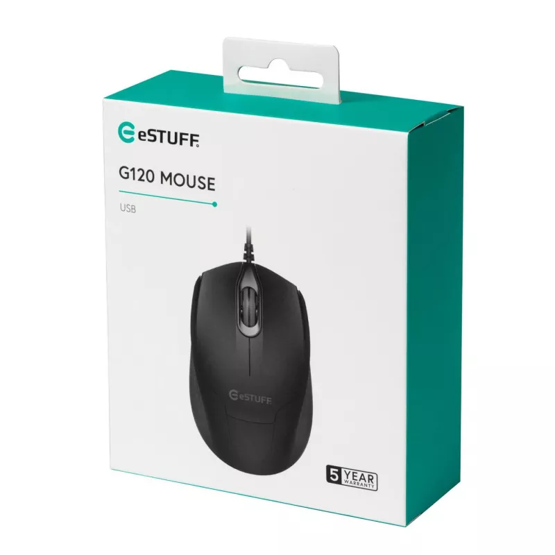 eSTUFF GLB213002 Ratón Office Ambidiestro USB Type-A Óptico 1200 DPI