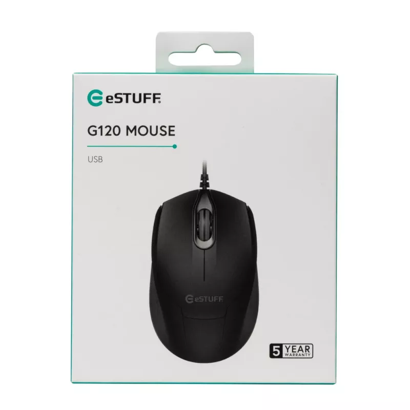 eSTUFF GLB213002 Ratón Office Ambidiestro USB Type-A Óptico 1200 DPI