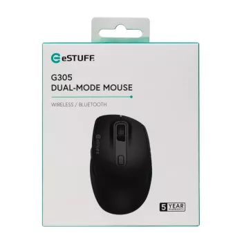 eSTUFF GLB214002 Ratón Office Diestro RF Wireless + Bluetooth IR-LED 1800 DPI