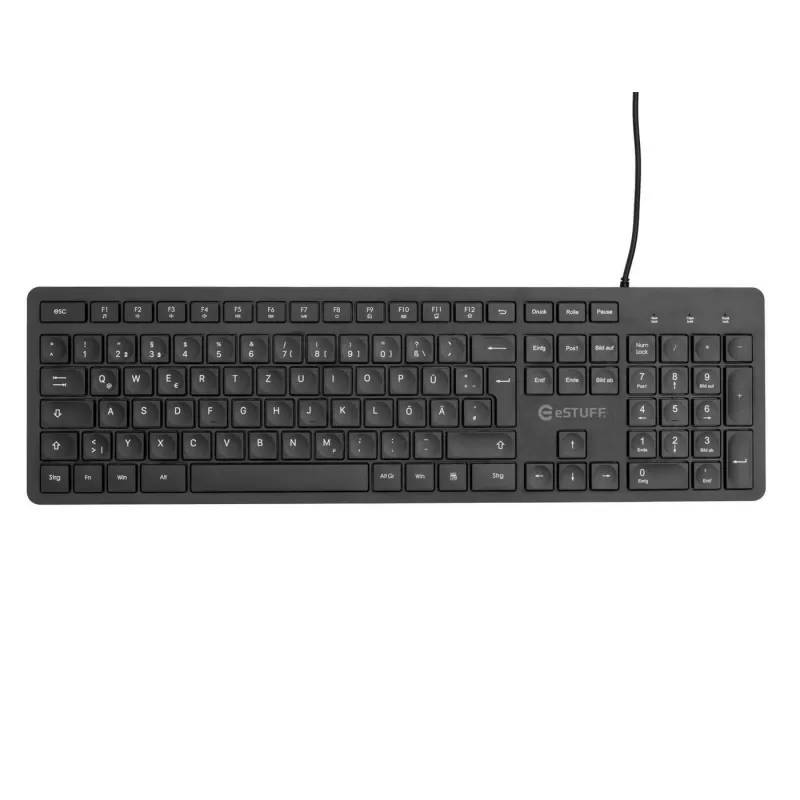 eSTUFF GLB211402 Teclado Oficina USB QWERTZ Alemán Negro