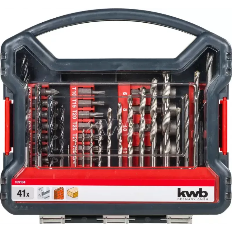 Juego de puntas de destornillador KWB 109104 41 uds. Phillips Pozidriv Torx