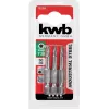 kwb 121325 punta hexagonal T25, acero, 3 uds.