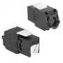 ACT Keystone Jack RJ45 CAT6 no apantallado sin herramientas con obturador, negro