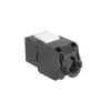 ACT Keystone Jack RJ45 CAT6 no apantallado sin herramientas con obturador, negro