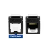 ACT Keystone Jack RJ45 CAT6 no apantallado sin herramientas con obturador, negro
