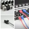 ACT Keystone Jack RJ45 CAT6 no apantallado sin herramientas con obturador, negro